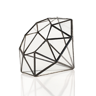 Diamond Terrarium (Black, Large)