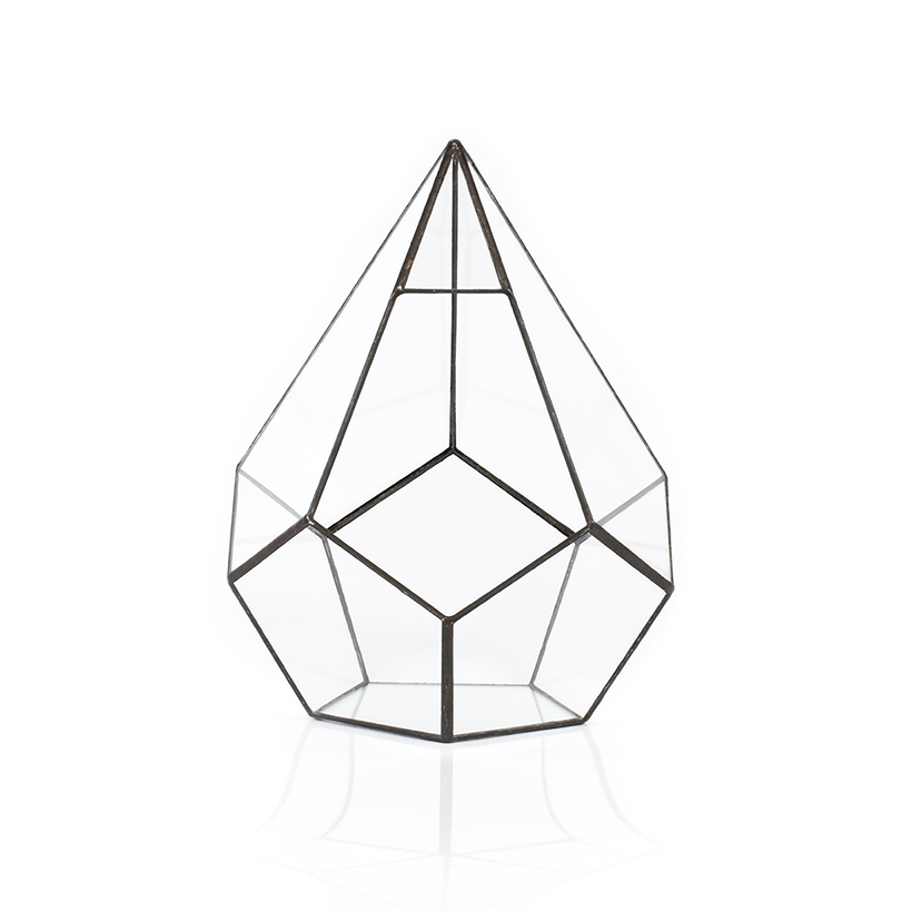 Geo-Drop Terrarium (Black, Large)