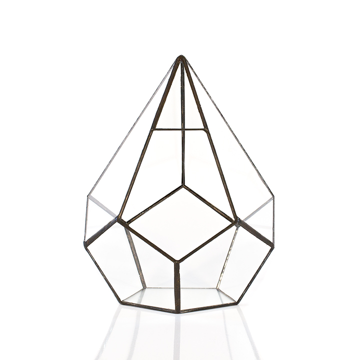 Geo-Drop Terrarium (Black, Small)