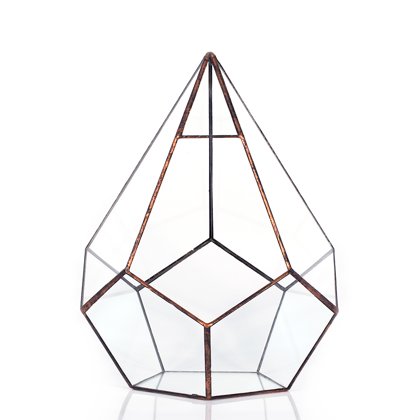 Geo-Drop Terrarium (Copper, Large)