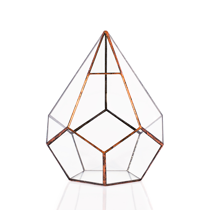 Geo-Drop Terrarium (Copper, Small)