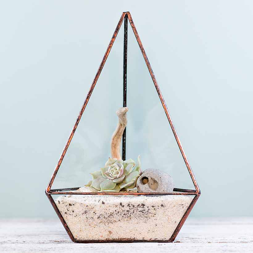 Triangle Terrarium (Copper, Tall)