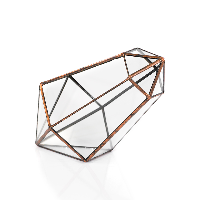 Double-Pointed Crystal Terrarium (Copper)