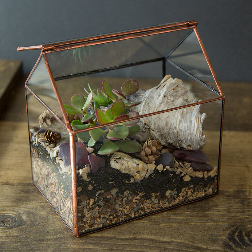 Soldered House Terrarium (Copper)