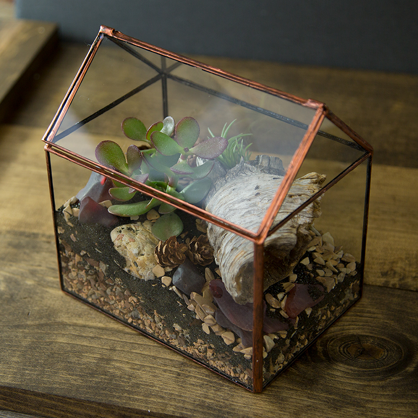 Soldered House Terrarium (Copper)