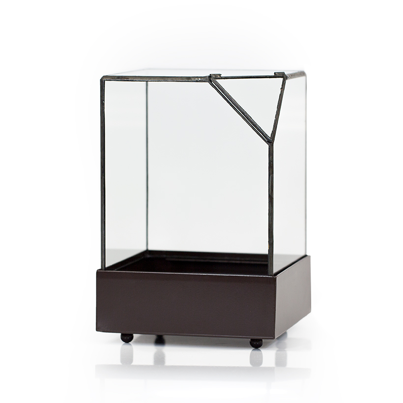 Ventilated Cube Terrarium in Brown Base