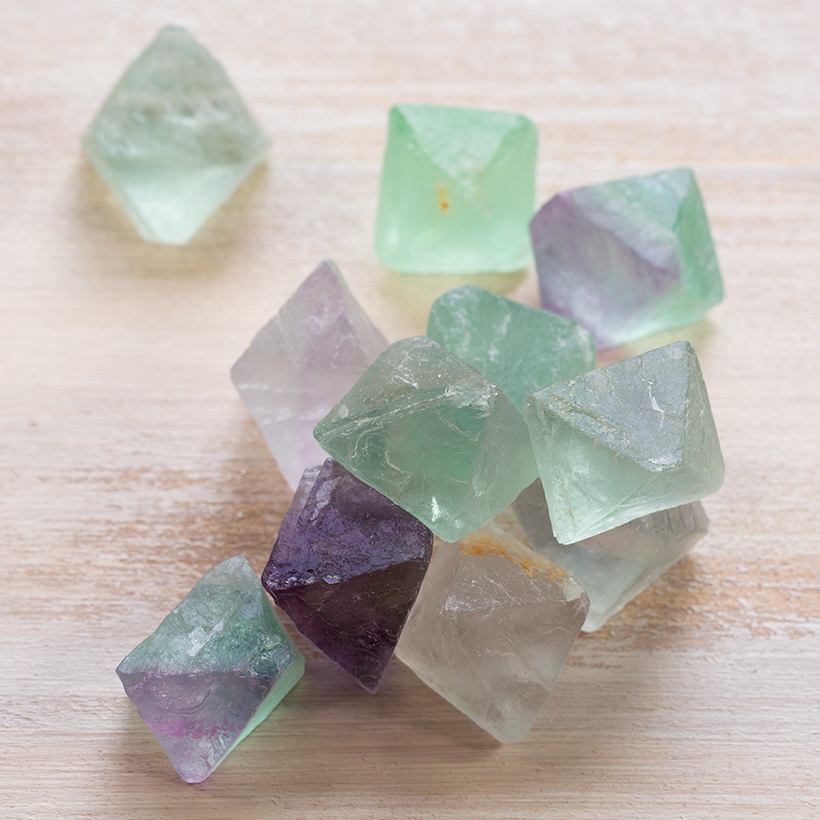 Fluorite Octahedrons Medium